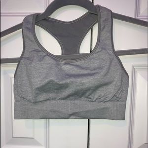 Grey sports bra